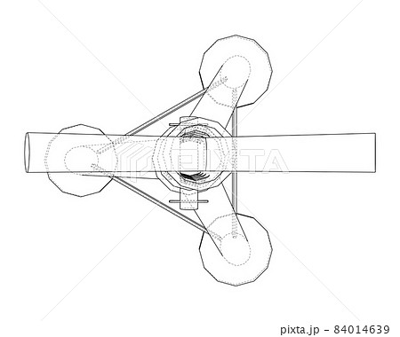Axle stand isolated. 3d illustration Axle stand isolated. 3d illustration 84014639