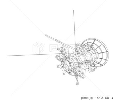 Communication satellite concept outline 84016813