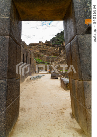 Inca ruin at Ollantaytambo Peru. Inca ruin at Ollantaytambo Peru. 84016994