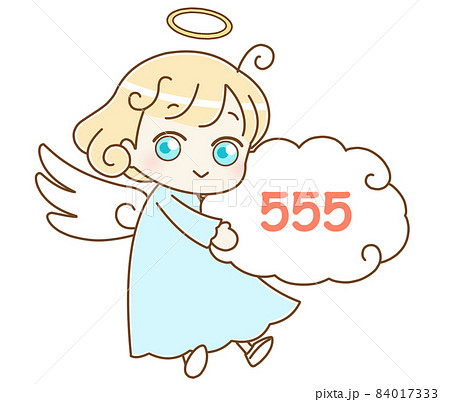 天使とエンジェルナンバー　555　左向き 84017333