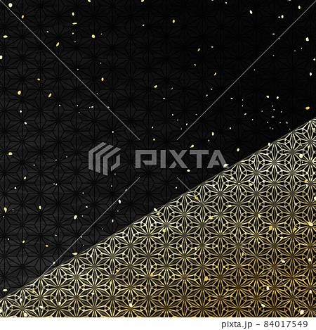 麻の葉模様　和風背景素材 84017549