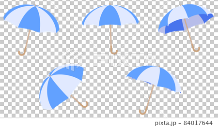 簡單好用的雨傘插畫素材（雙色） 84017644
