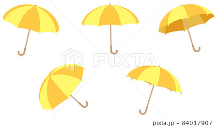 シンプルで使いやすい傘のイラスト素材（ツートンカラー） 84017907