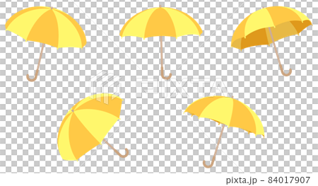 シンプルで使いやすい傘のイラスト素材（ツートンカラー） 84017907