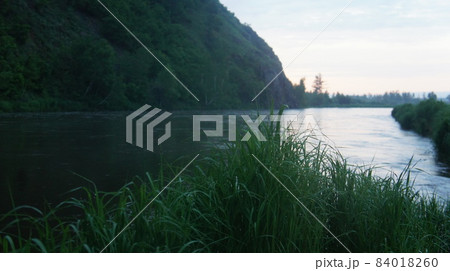 Evening on the river, twilight on the river 84018260