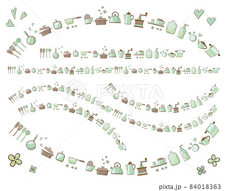 キッチン用品 ラインセット グリーン キッチン用品 ラインセット グリーン 84018363