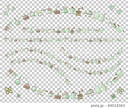 キッチン用品 ラインセット グリーン キッチン用品 ラインセット グリーン 84018363