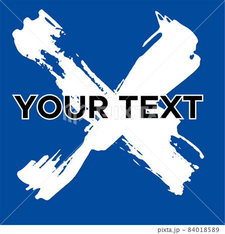 Vector Cross Shape on Blue. White Cross Stamp. Icon, Logo, Banner Design. Vector Cross Shape on Blue. White Cross Stamp. Icon, Logo, Banner Design. 84018589