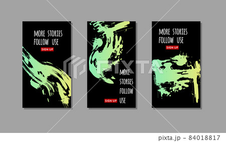 Green ink brush stroke on black background. Green ink brush stroke on black background. 84018817