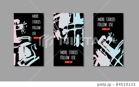 Purple ink brush stroke on black background. 84019133