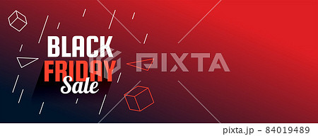black friday sale banner with geometric shapes 84019489