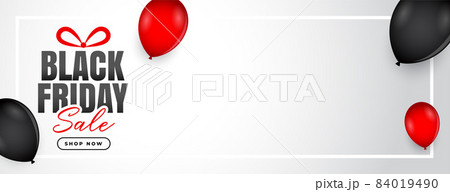 black friday sale banner with balloons and text space black friday sale banner with balloons and text space 84019490