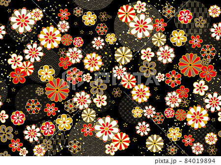 シームレス 和柄 背景 フレーム パターン シームレス 和柄 背景 フレーム パターン 84019894