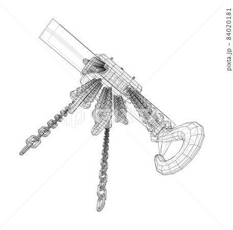A Hoist on the beam. 3d illustration 84020181