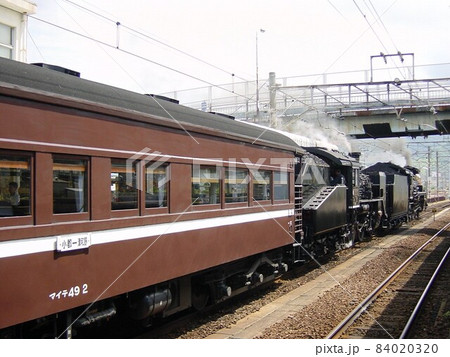 重連SLやまぐち号とマイテ49展望車 JR山口線 重連SLやまぐち号とマイテ49展望車 JR山口線 84020320