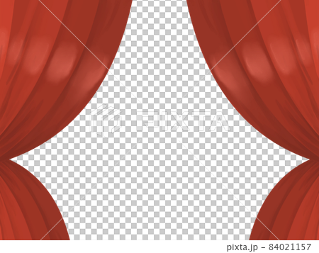 Theater-style illustration of red curtains Theater-style illustration of red curtains 84021157