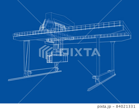 Rail-mounted gantry container crane outline 84021331