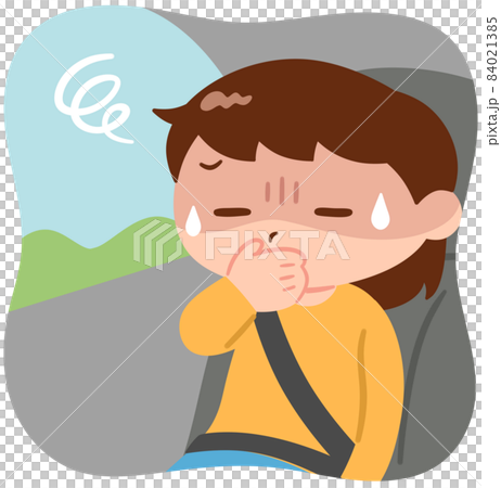 車酔いする女の子 84021385