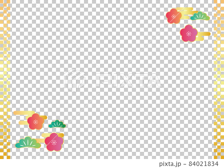 和風のフレーム背景 和風のフレーム背景 84021834