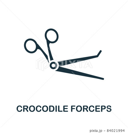 Crocodile Forceps icon. Monochrome sign from medical equipment collection. Creative Crocodile Forceps icon illustration for web design, infographics and more 84021994