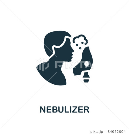 Nebulizer icon. Monochrome sign from medical equipment collection. Creative Nebulizer icon illustration for web design, infographics and more 84022004
