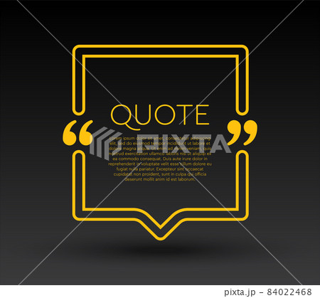 Quote speech bubble, text in brackets, frame 84022468