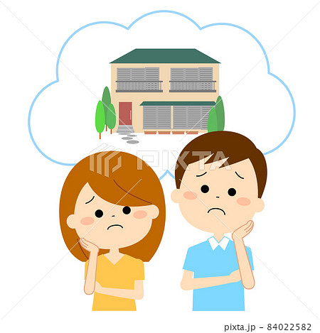 空き家になった実家の扱いに悩んでいる夫婦 84022582