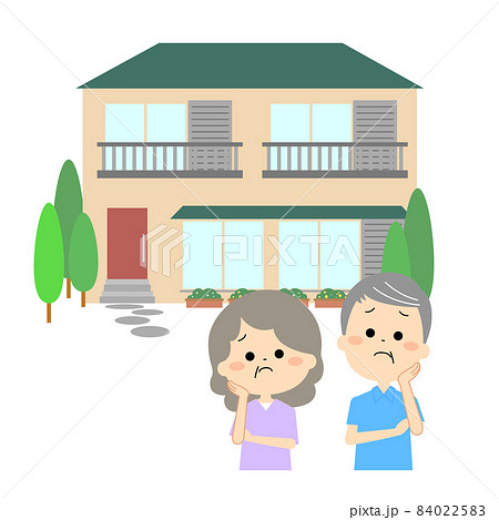 住み慣れた住宅について悩んでいる老夫婦 84022583
