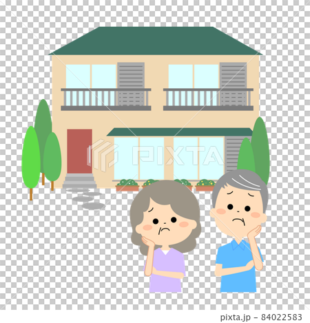 住み慣れた住宅について悩んでいる老夫婦 84022583