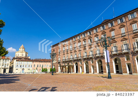 Prefecture Palazzo del Governo Palace buildings and San Lorenzo Saint Lawrence church on Castle Square 84023397