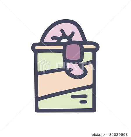 fishing can of worms color vector doodle simple icon fishing can of worms color vector doodle simple icon 84029698