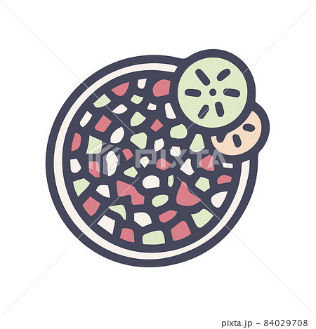 pico de gallo color vector doodle simple icon 84029708
