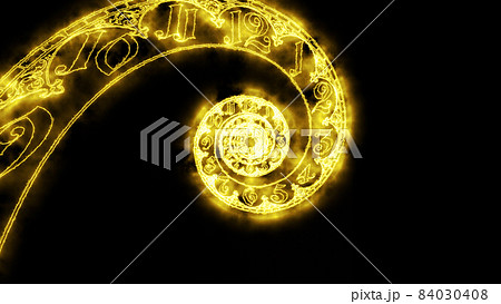 Classic fire spiral dial .3D render Classic fire spiral dial .3D render 84030408