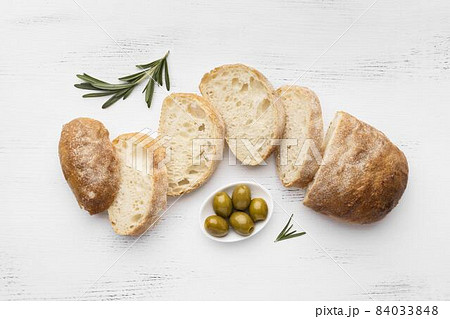 flat lay delicious bread concept. High quality beautiful photo concept 84033848