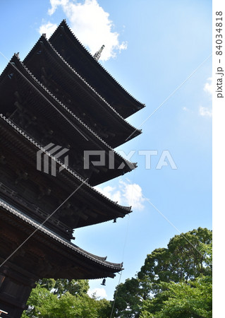 夏の京都　東寺　五重塔 84034818