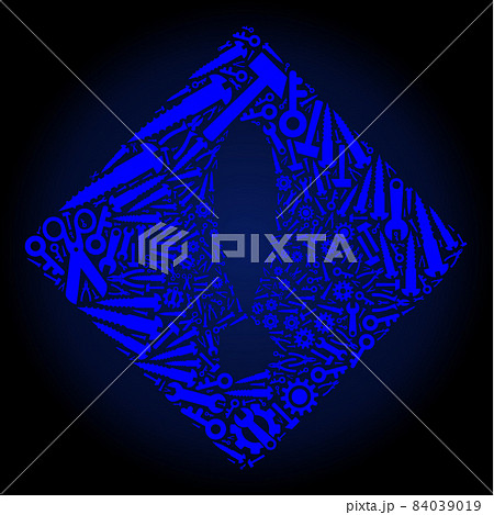 Composition Error of Service Tools in Blue Colors Composition Error of Service Tools in Blue Colors 84039019