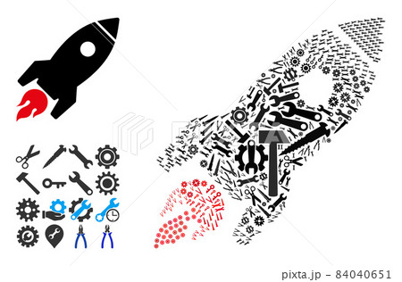 Composition Rocket Launch of Service Tools 84040651