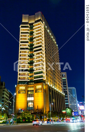 東京 千代田区 有楽町の都市風景 ザ・ペニンシュラ東京の夜景 東京 千代田区 有楽町の都市風景 ザ・ペニンシュラ東京の夜景 84041691