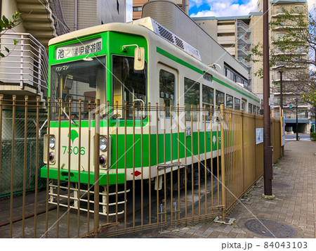 東京・池之端に保存されている都電7500形 84043103