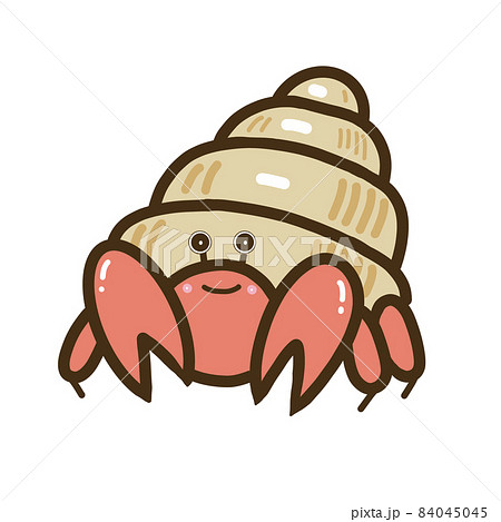 イラスト素材 海の生き物 ヤドカリのイラスト素材