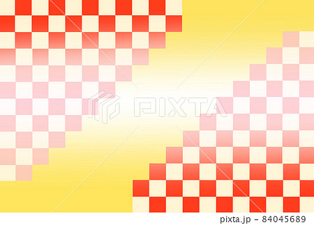 年賀状横型背景素材・市松グラデ 84045689