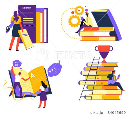 Education and improvement of skills reading books 84045690