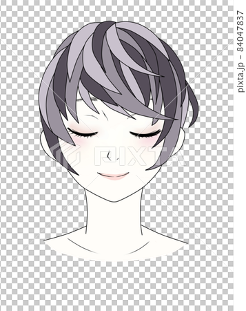 女短髮閉眼 84047837