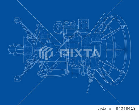 Communication satellite concept outline 84048418