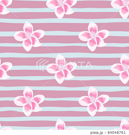 Geometric plumeria flower seamless pattern on... - Stock Illustration  [84048761] - PIXTA