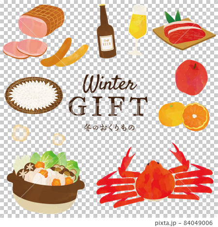 お歳暮　グルメギフト　イラストセット 84049006