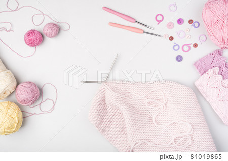 flat lay knitting supplies 2. High quality beautiful photo concept 84049865