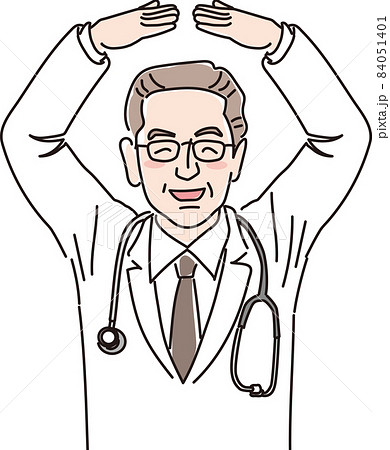 年配の男性医師_カラー 84051401