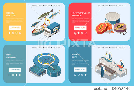 Industrial Fish Production Web Concept 84052440