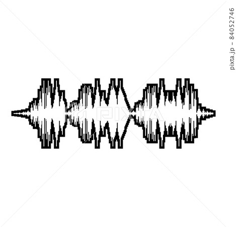 Sound wave audio digital equalizer technology oscillating music contour outline icon black color vector illustration flat style image Sound wave audio digital equalizer technology oscillating music contour outline icon black color vector illustration flat style image 84052746